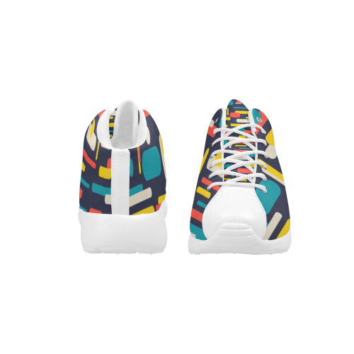 Colorful Rectangles Women's Basketball Training Shoes/Large Size (Model 47502)