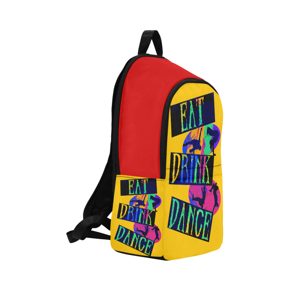 Break Dancing Colorful / Yellow / Red Fabric Backpack for Adult (Model 1659)