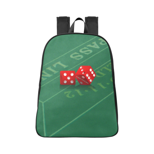 Las Vegas Dice on Craps Table Fabric School Backpack (Model 1682) (Large)