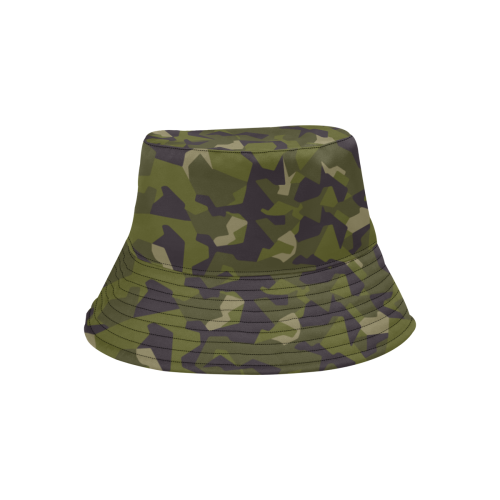 swedish M90 woodland camouflage All Over Print Bucket Hat