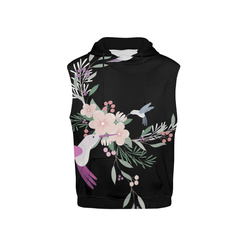 Nature Animals - The Spring Of Hummingbirds All Over Print Sleeveless Hoodie for Kid (Model H15)