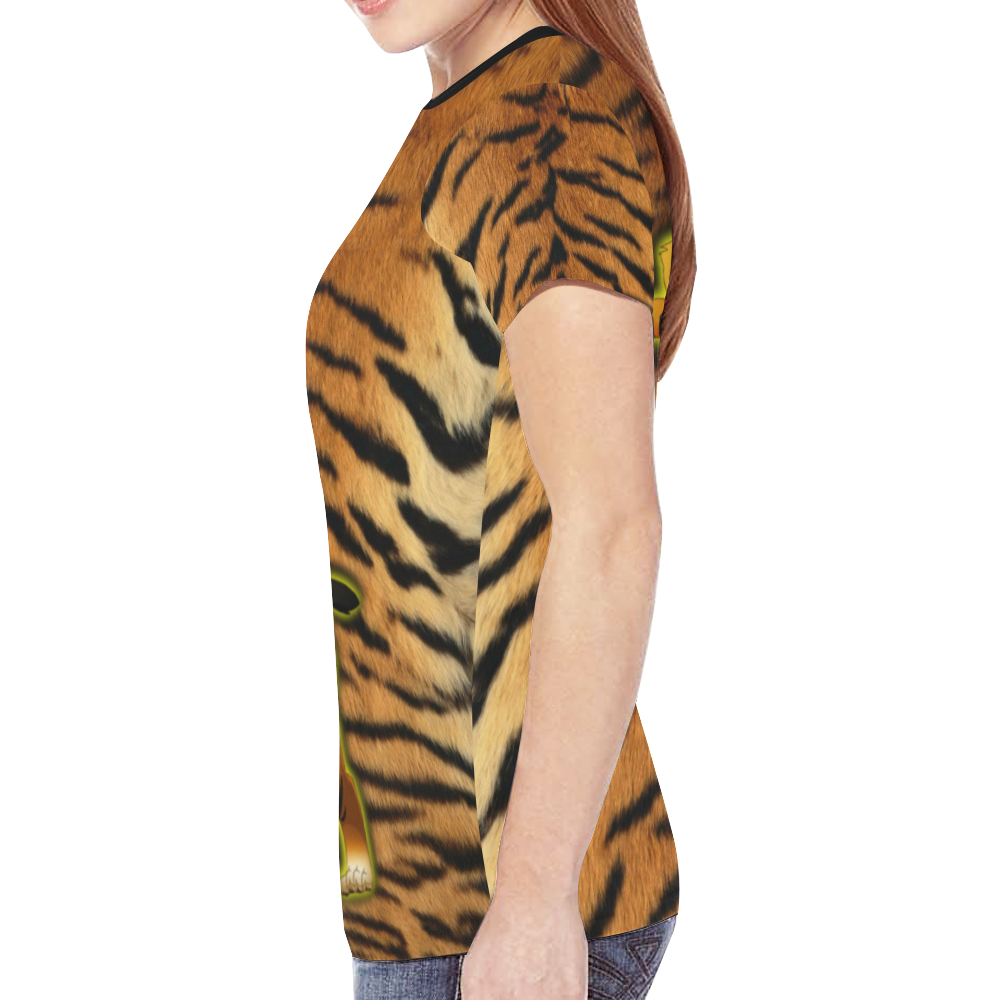 Tiger Cubs New All Over Print T-shirt for Women (Model T45)