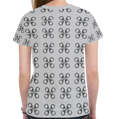 handcuffs New All Over Print T-shirt for Women (Model T45)