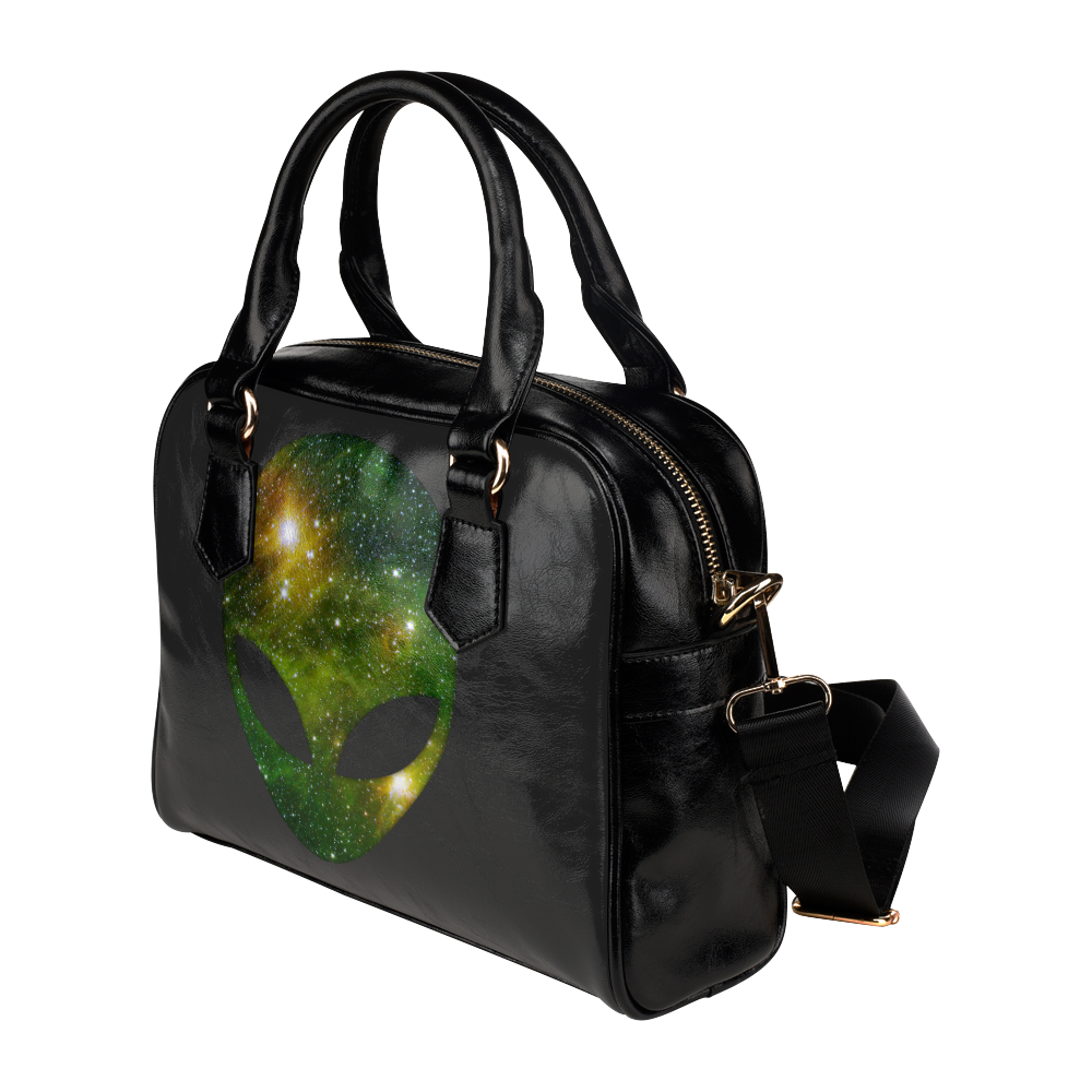 Cosmic Alien - Galaxy - Stars Shoulder Handbag (Model 1634)