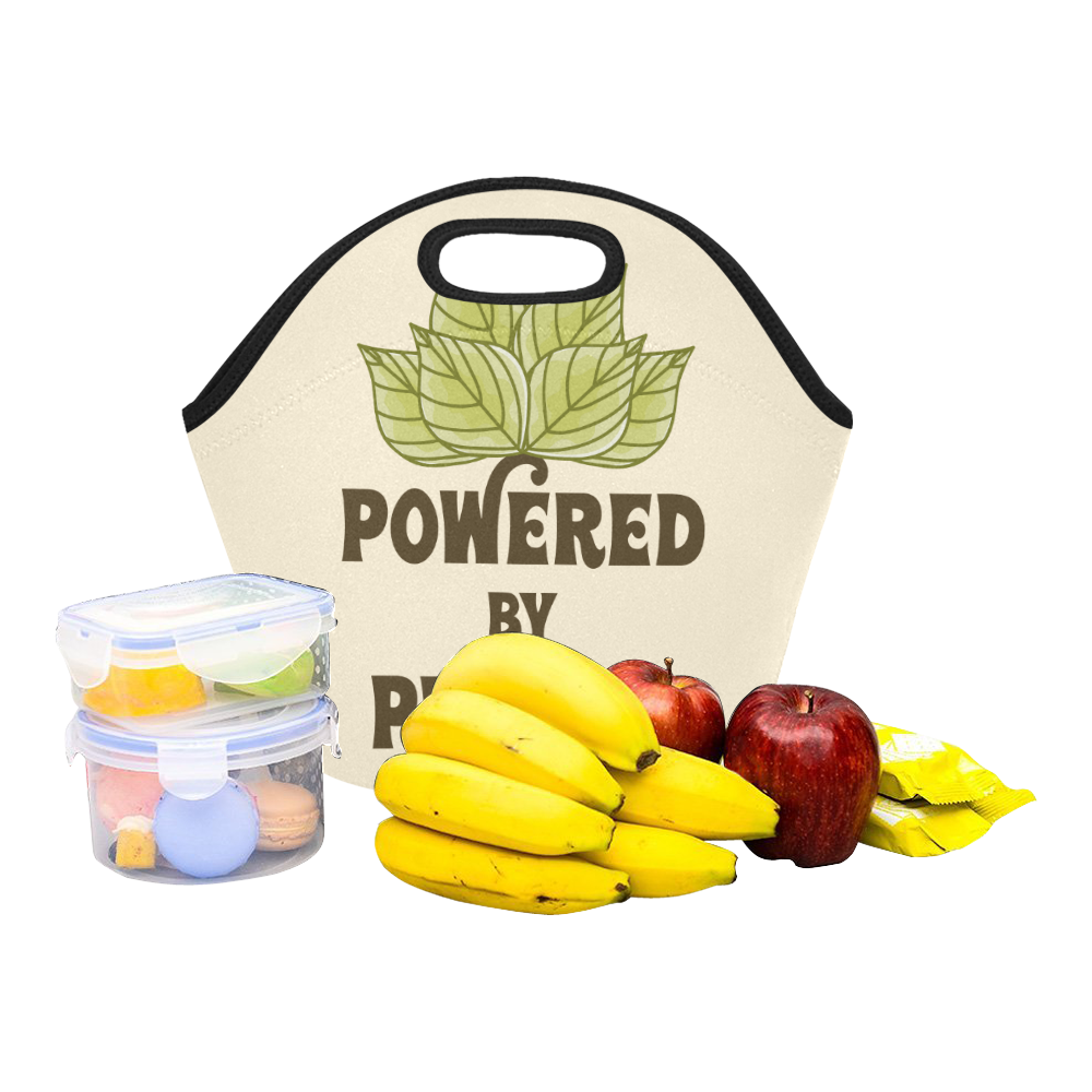 Powered by Plants (vegan) Neoprene Lunch Bag/Small (Model 1669)