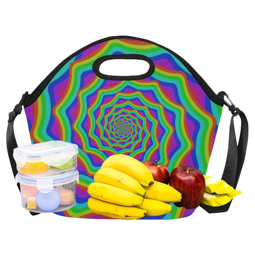 Rainbow shell Neoprene Lunch Bag/Large (Model 1669)