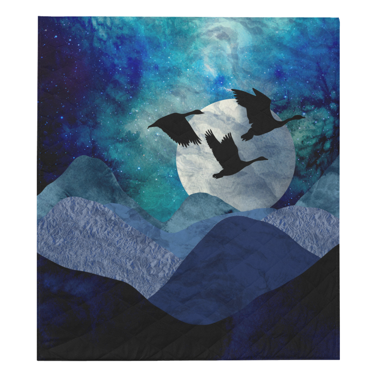 Night In The Mountains Quilt 70"x80"