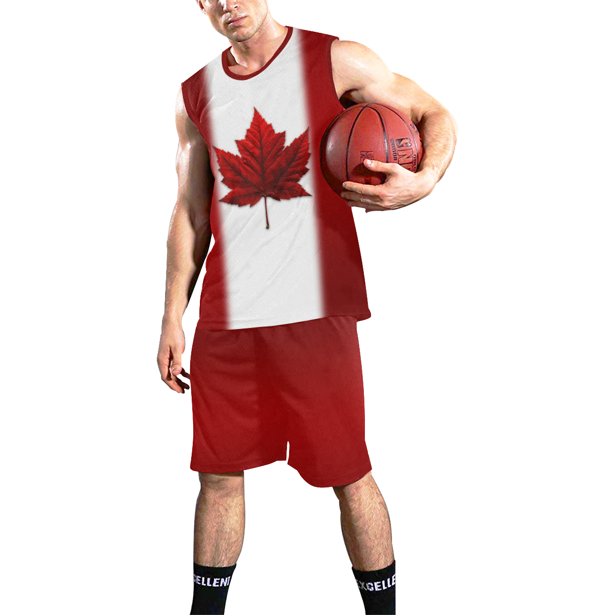 Canada Flag Basketball Uniforms Classic All Over Print Basketball Uniform