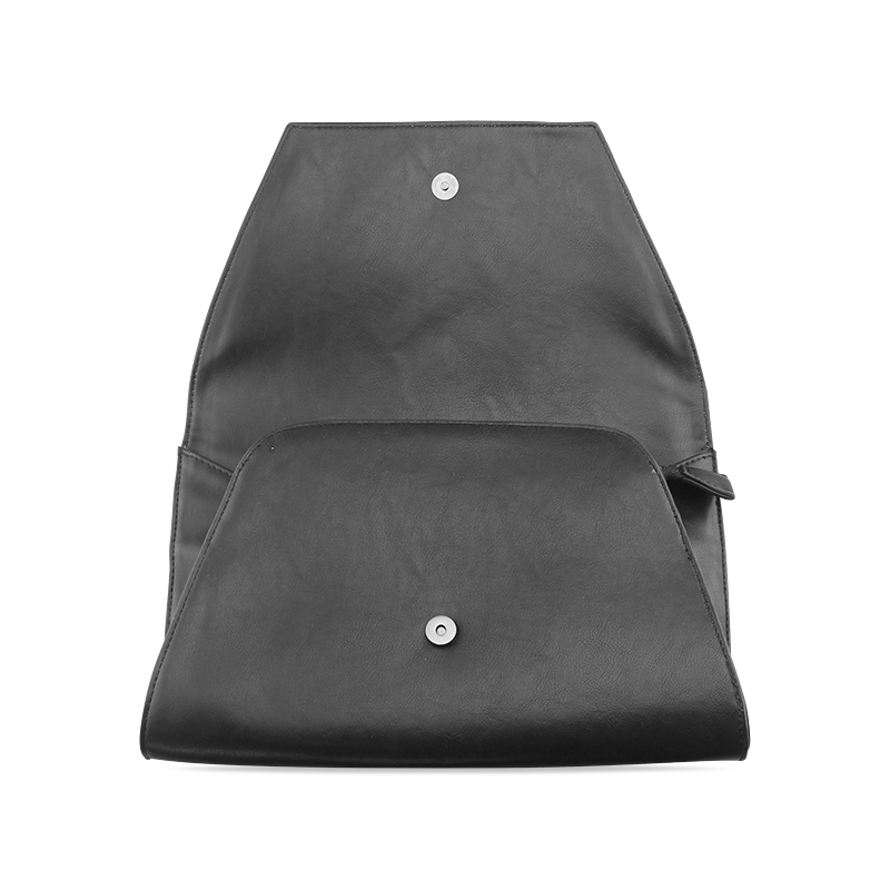 BLACK LEATHER 2 Clutch Bag (Model 1630)
