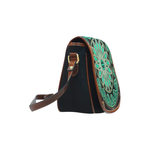 Turtle Green Saddle Bag/Small (Model 1649)(Flap Customization)