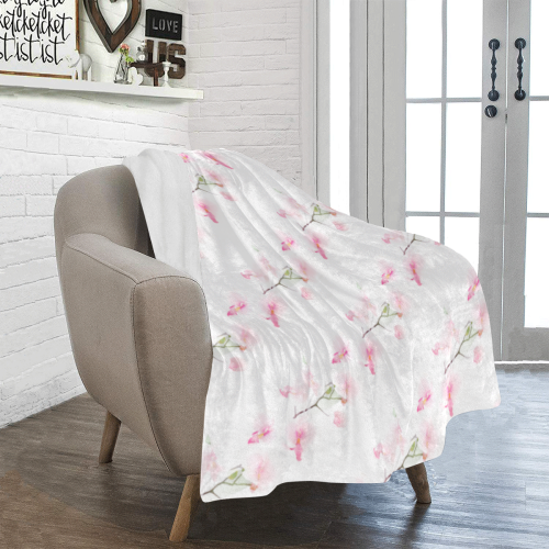 Pattern Orchidées Ultra-Soft Micro Fleece Blanket 40"x50"