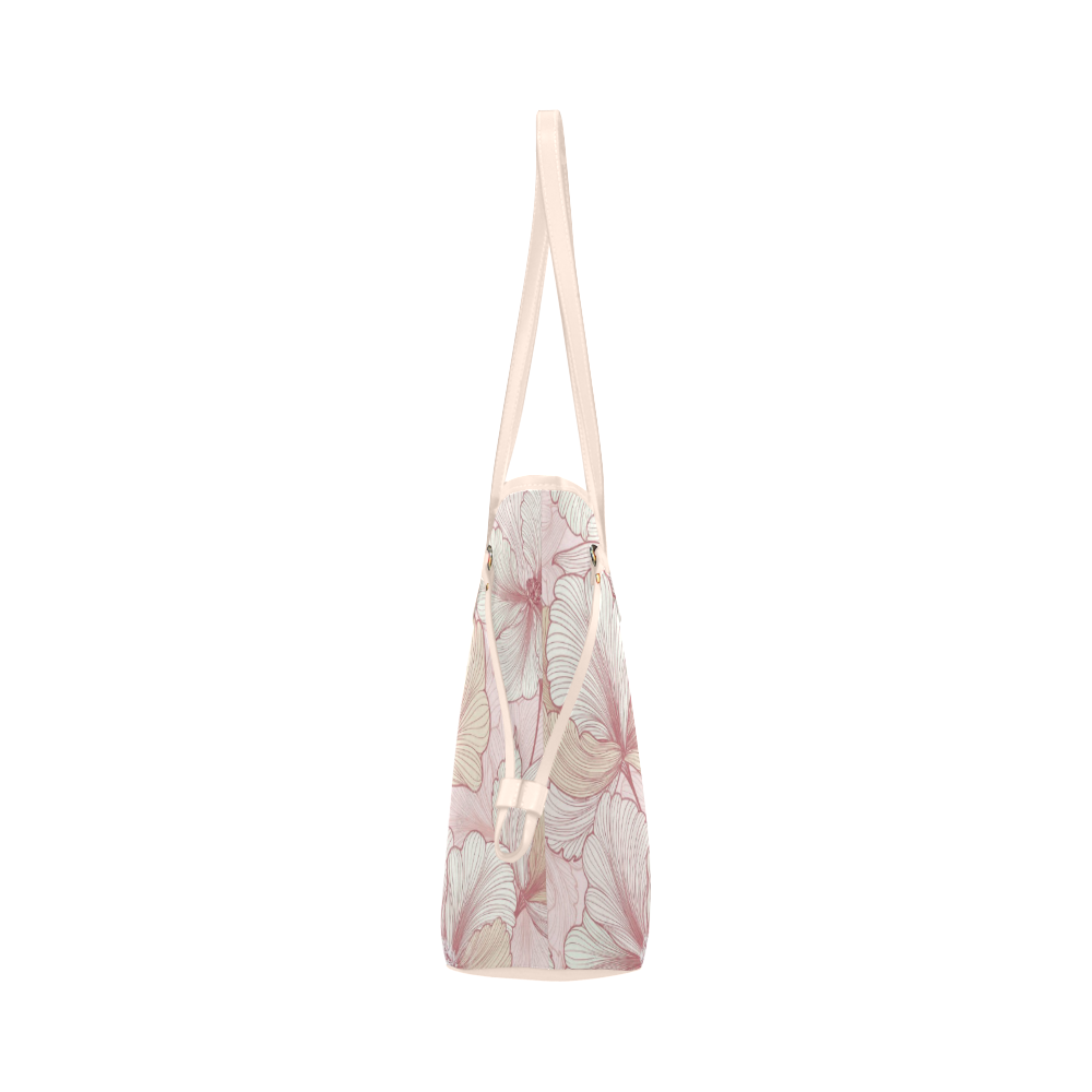 Floral Pink Clover Canvas Tote Bag (Model 1661)