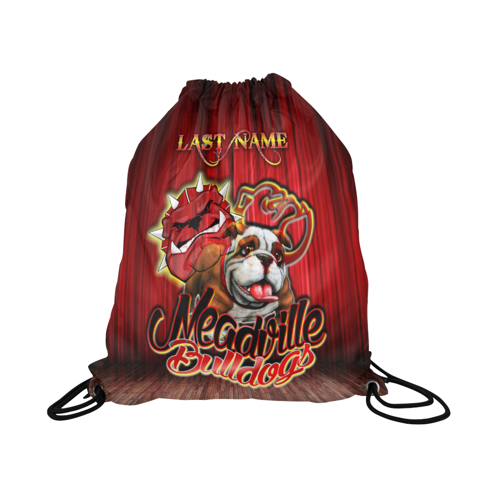 Meadville Bulldogs - Curtain Large Drawstring Bag Model 1604 (Twin Sides)  16.5"(W) * 19.3"(H)