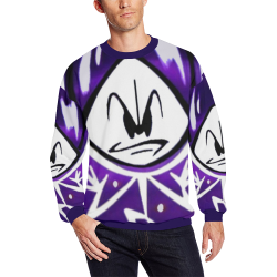 Colonel Bleep Purple Pulllover All Over Print Crewneck Sweatshirt for Men/Large (Model H18)