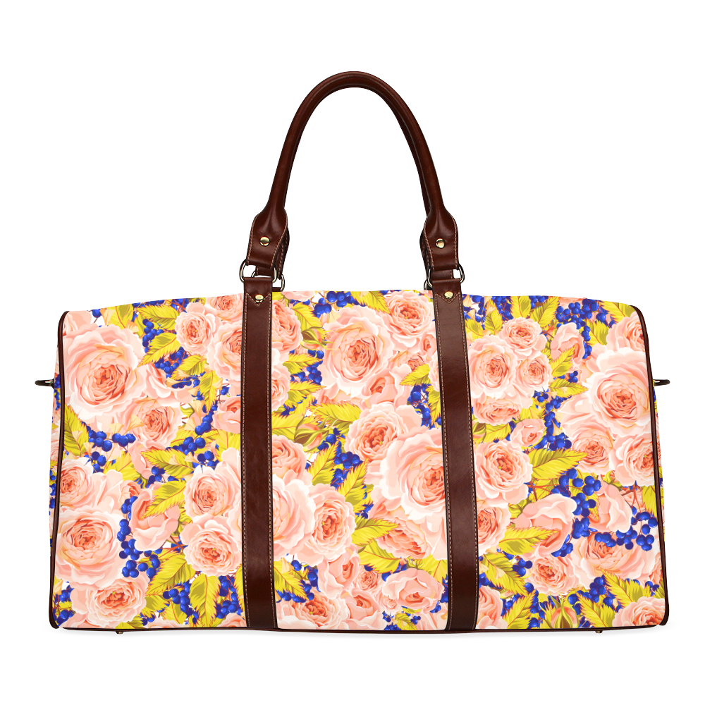 Rose Flower Waterproof Travel Bag/Small (Model 1639)