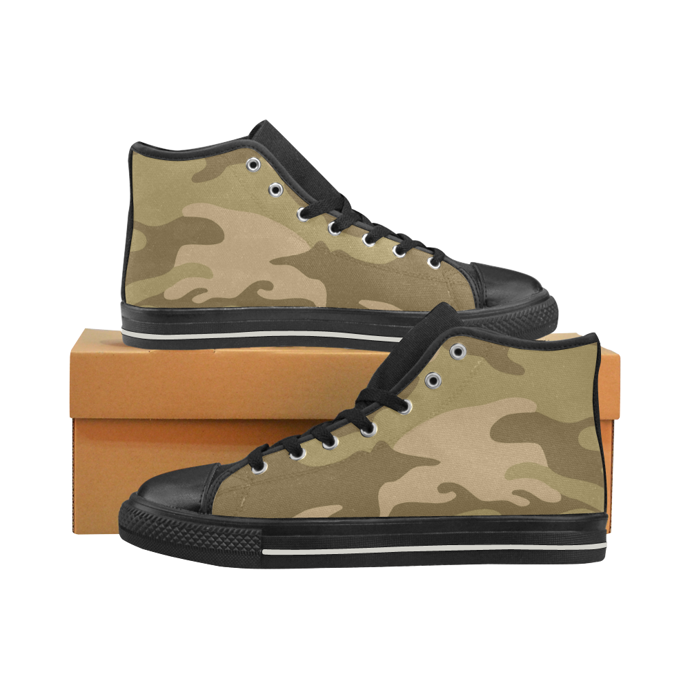 Autumn Camouflage Pattern Men’s Classic High Top Canvas Shoes (Model 017)