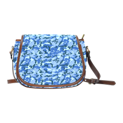 Woodland Blue Camouflage Saddle Bag/Large (Model 1649)