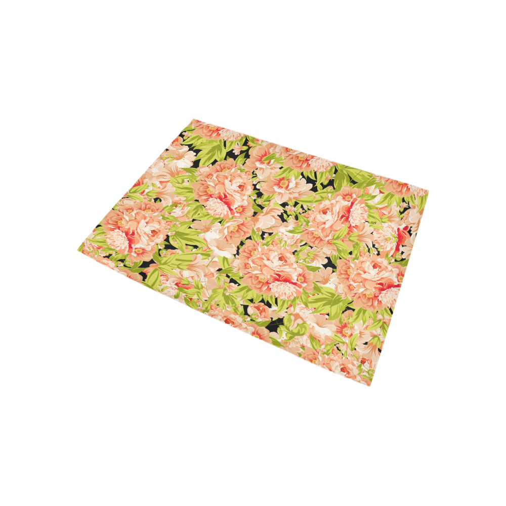Colorful Flower Pattern Area Rug 5'3''x4'