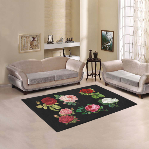 roses Area Rug 5'3''x4'