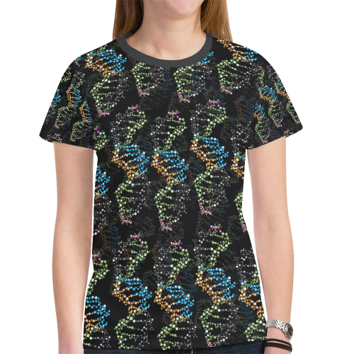 DNA pattern - Biology - Scientist New All Over Print T-shirt for Women (Model T45)