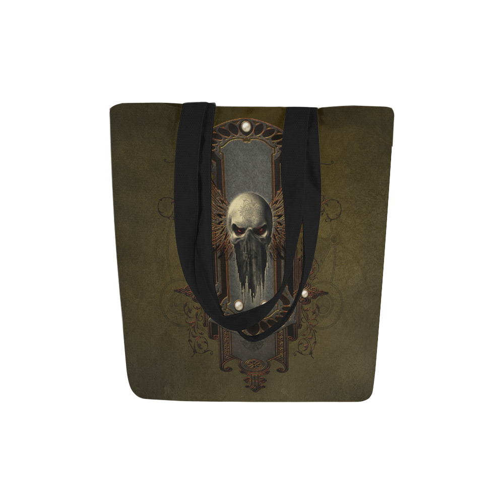 Awesome dark skull Canvas Tote Bag (Model 1657)