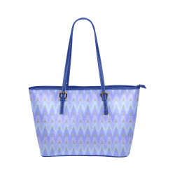 Winter Chevrons Leather Tote Bag/Small (Model 1651)