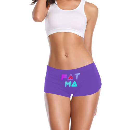 Women's Purple Fat Ma Bootyshorts Women's All Over Print Boyshort Panties (Model L31)