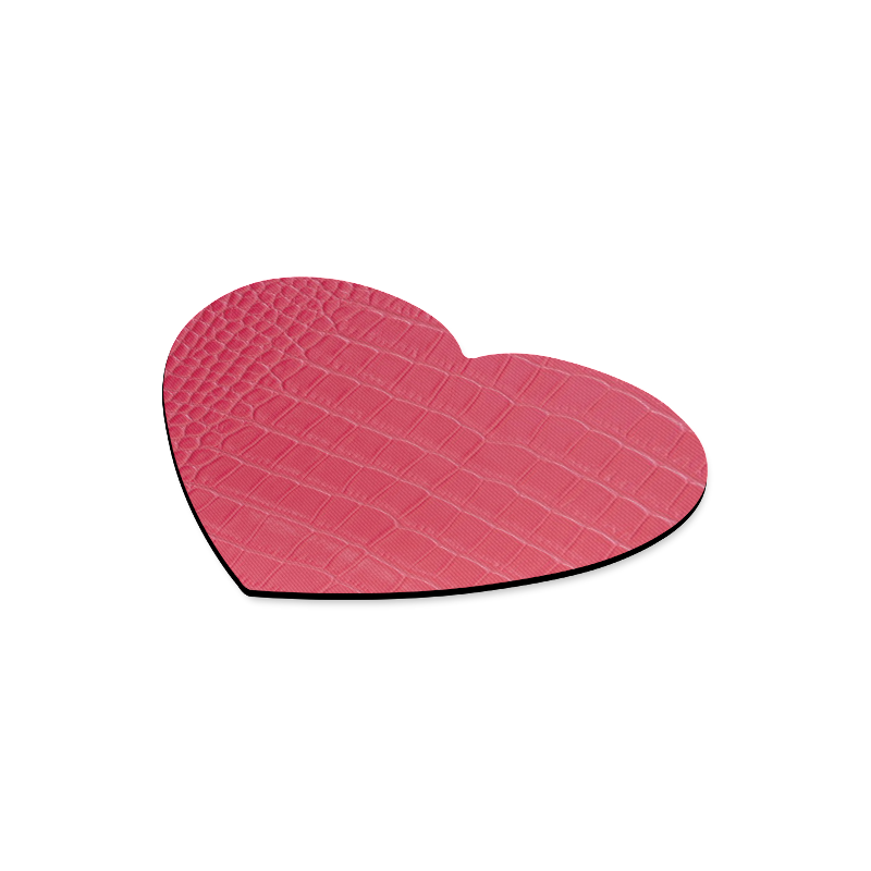Red Snake Skin Heart-shaped Mousepad