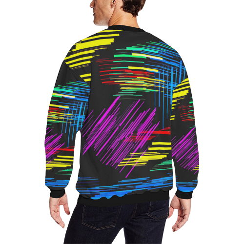 New Pattern factory 2A by JamColors All Over Print Crewneck Sweatshirt for Men/Large (Model H18)