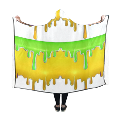 dripping paint in colors Hooded Blanket 60''x50''