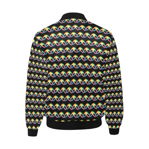 graphic twist All Over Print Quilted Bomber Jacket for Men (Model H33)