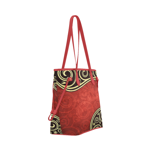 Abstract Vintage Floral 1 Clover Canvas Tote Bag (Model 1661)