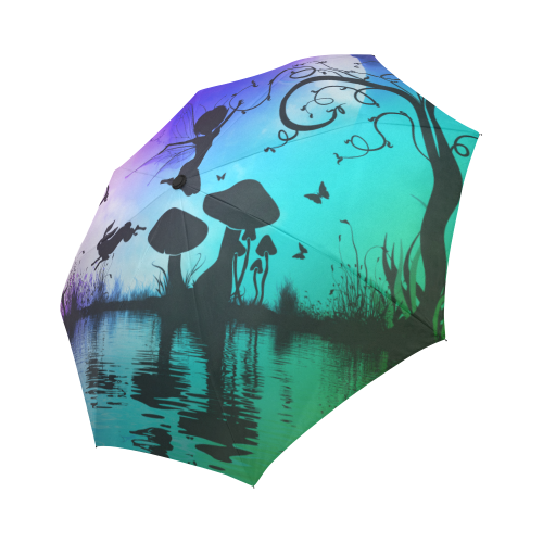 Happy fairy in the night Auto-Foldable Umbrella (Model U04)