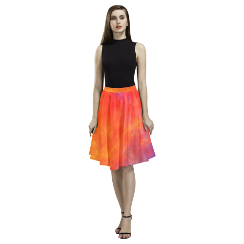 Fire and Ice Melete Pleated Midi Skirt (Model D15)