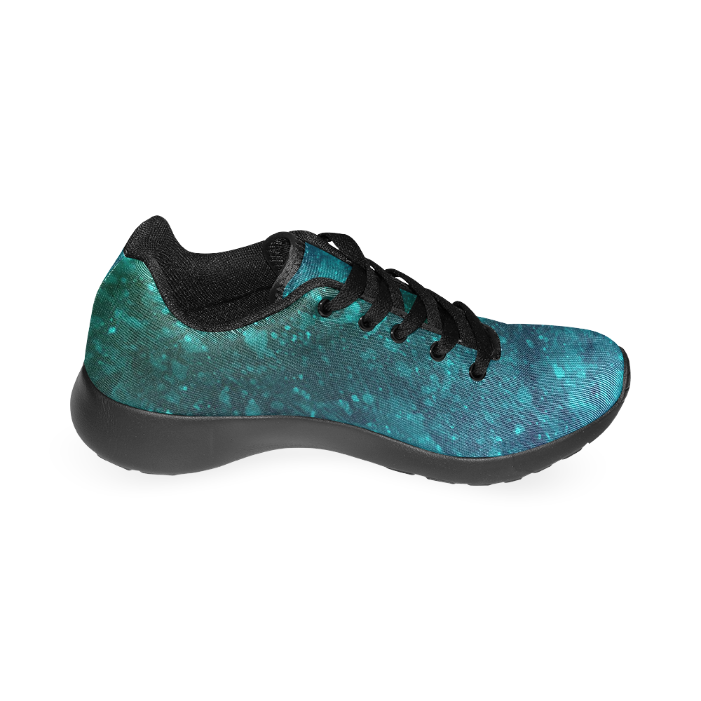 Blue and Green Abstract Women’s Running Shoes (Model 020)