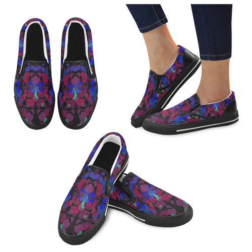 zappwaits good feeling 2 Women's Slip-on Canvas Shoes/Large Size (Model 019)