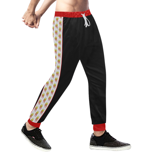 FLAME ON 22 RED JOGGERS PLAN Men's All Over Print Sweatpants (Model L11)