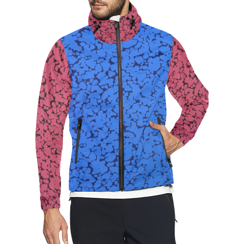 PINK / BLUE COMPO Unisex All Over Print Windbreaker (Model H23)