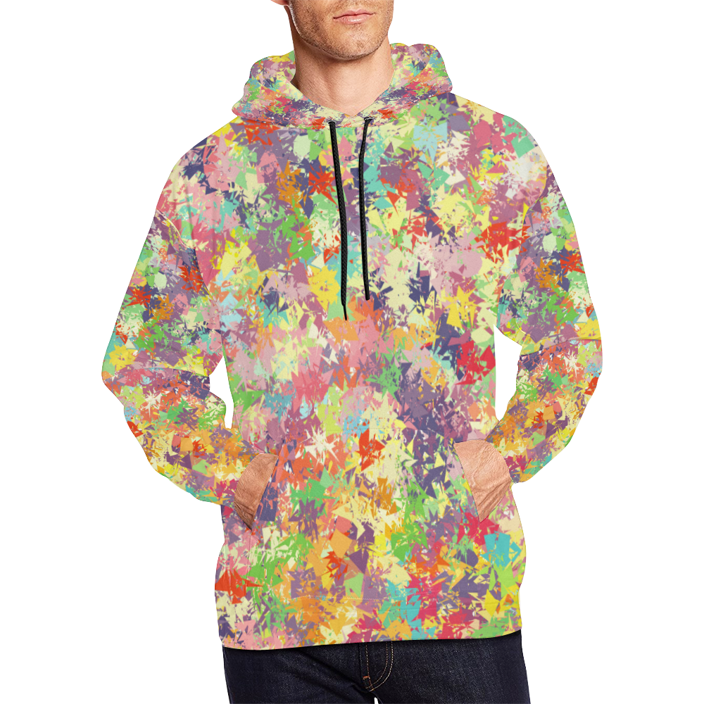 colorful pattern All Over Print Hoodie for Men/Large Size (USA Size) (Model H13)