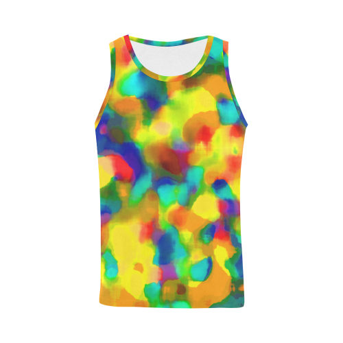 Colorful watercolors texture All Over Print Tank Top for Men (Model T43)