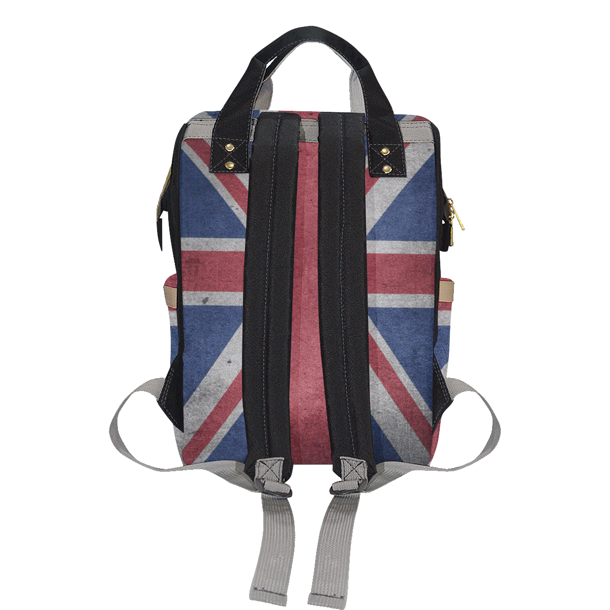United Kingdom Union Jack Flag - Grunge 1 Multi-Function Diaper Backpack/Diaper Bag (Model 1688)