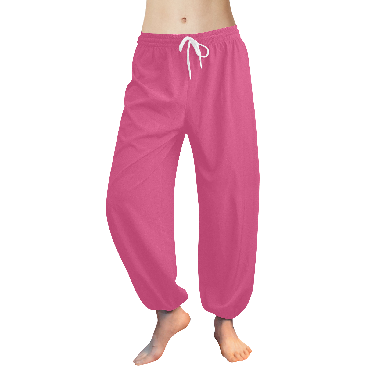 Precious Hydrangea Pink Solid Color Women's All Over Print Harem Pants (Model L18)