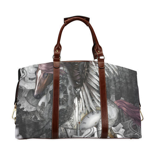 Aweswome steampunk horse with wings Classic Travel Bag (Model 1643) Remake