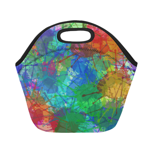 Colorful Abstract Neoprene Lunch Bag/Small (Model 1669)