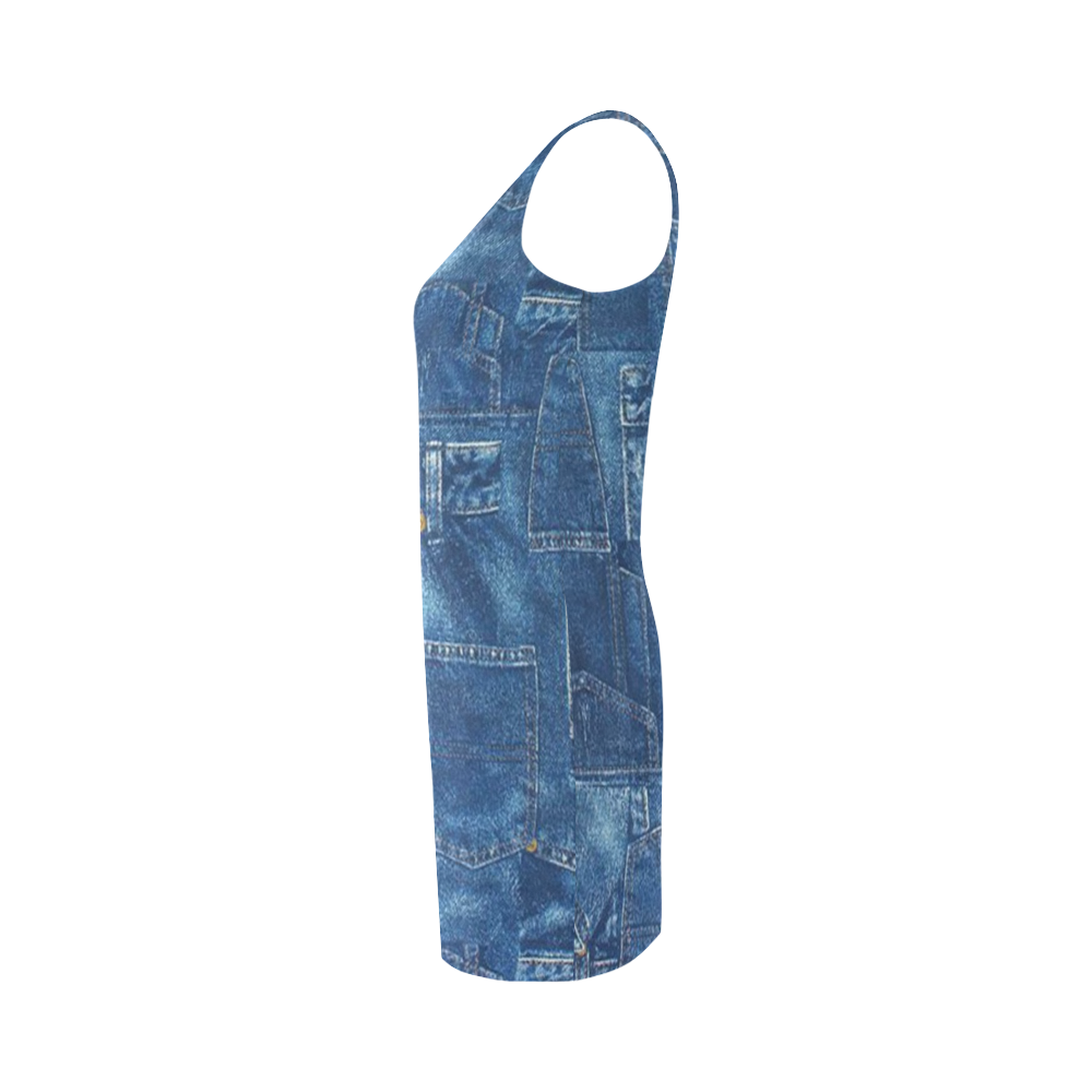 Jean Pocket Medea Vest Dress (Model D06)