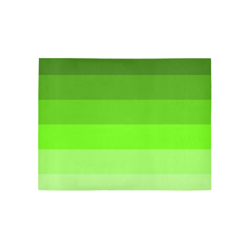 Green stripes Area Rug 5'3''x4'