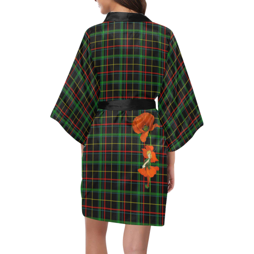 Poppy Elve On Tartan Kimono Robe