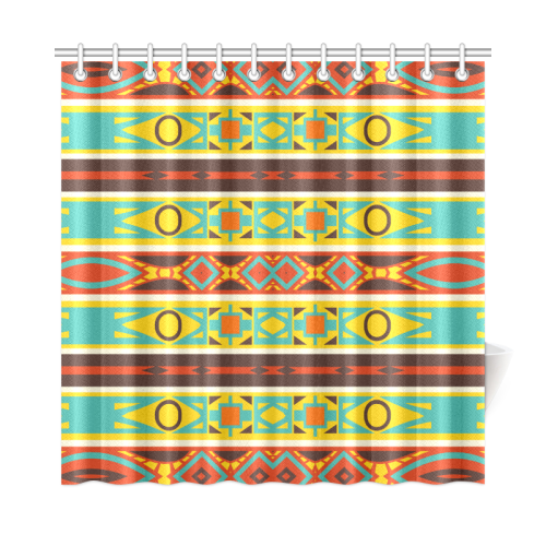 Ovals rhombus and squares Shower Curtain 72"x72"