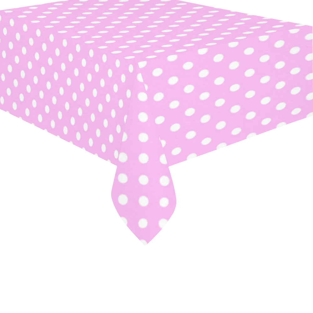 Polka-dot pattern Cotton Linen Tablecloth 60" x 90"