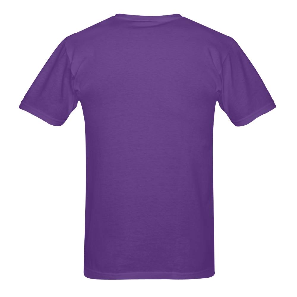 UC black on purple Men's T-Shirt in USA Size (Two Sides Printing)